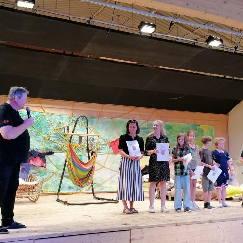 Verabschiedung der Kinder und Lehrer