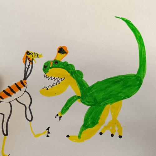 gezeichnetes Bild: Dinosaurier