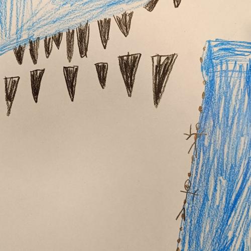 gezeichnetes Bild: Eislandschaft